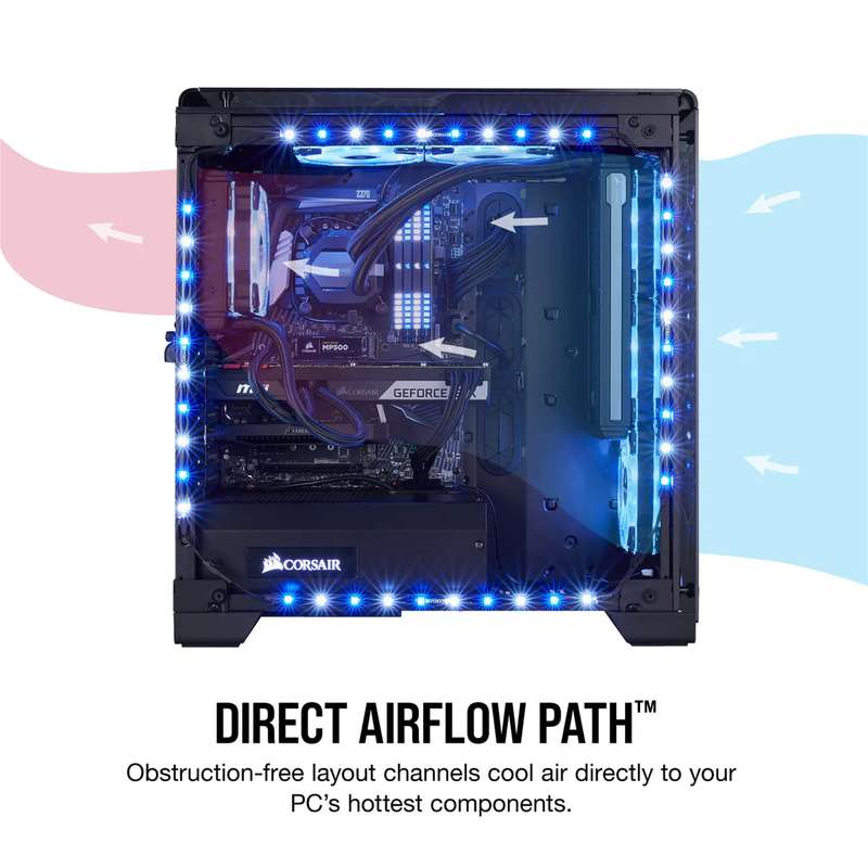 Corsair Crystal 570X RGB Mirror Black Tempered Glass Premium ATX Mid-Tower Case