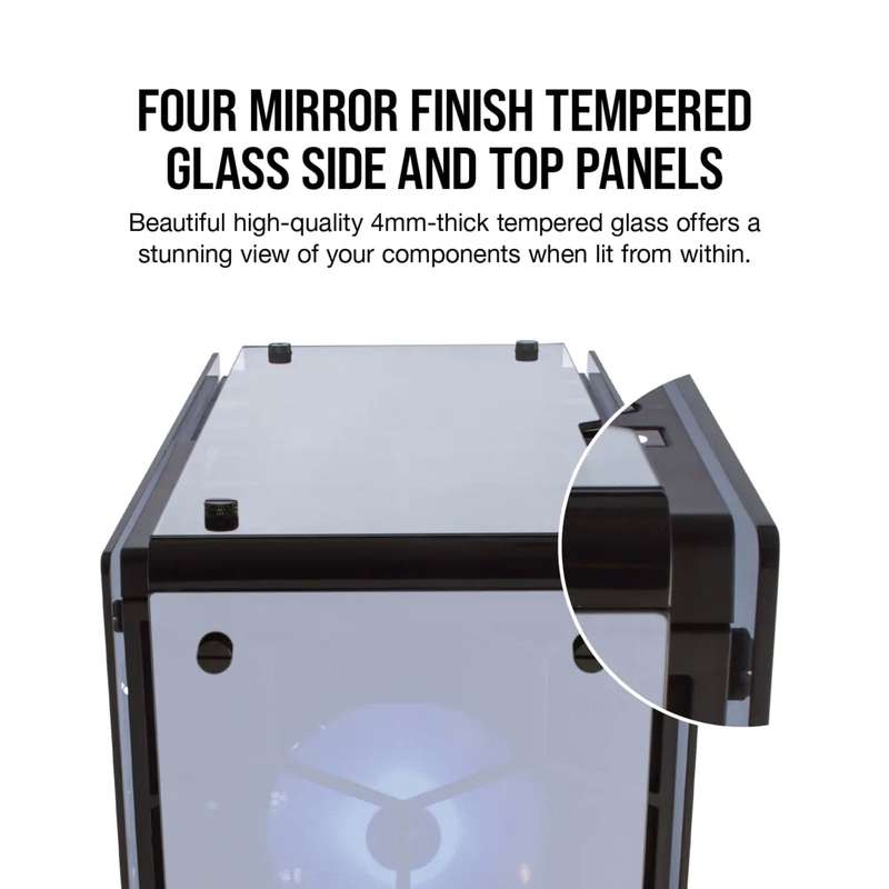 Corsair Crystal 570X RGB Mirror Black Tempered Glass Premium ATX Mid-Tower Case