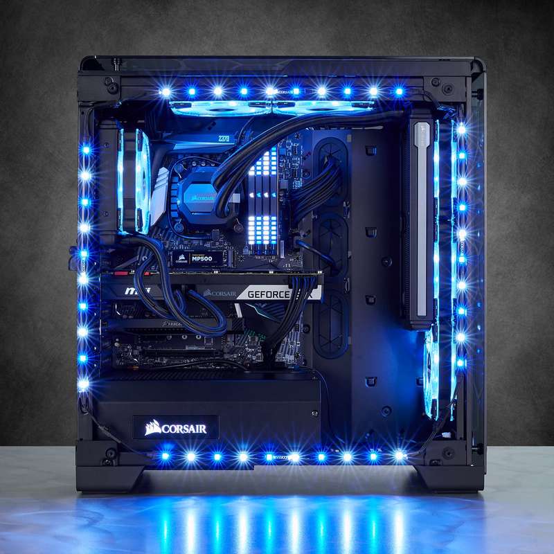 Corsair Crystal 570X RGB Mirror Black Tempered Glass Premium ATX Mid-Tower Case