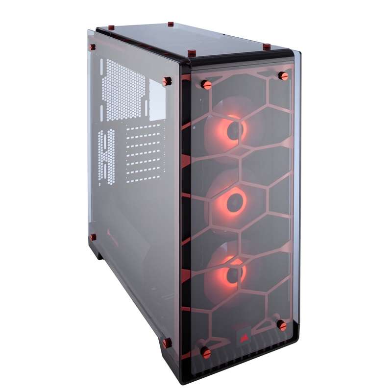 Corsair Crystal Series 570X RGB ATX Mid-Tower Case Red