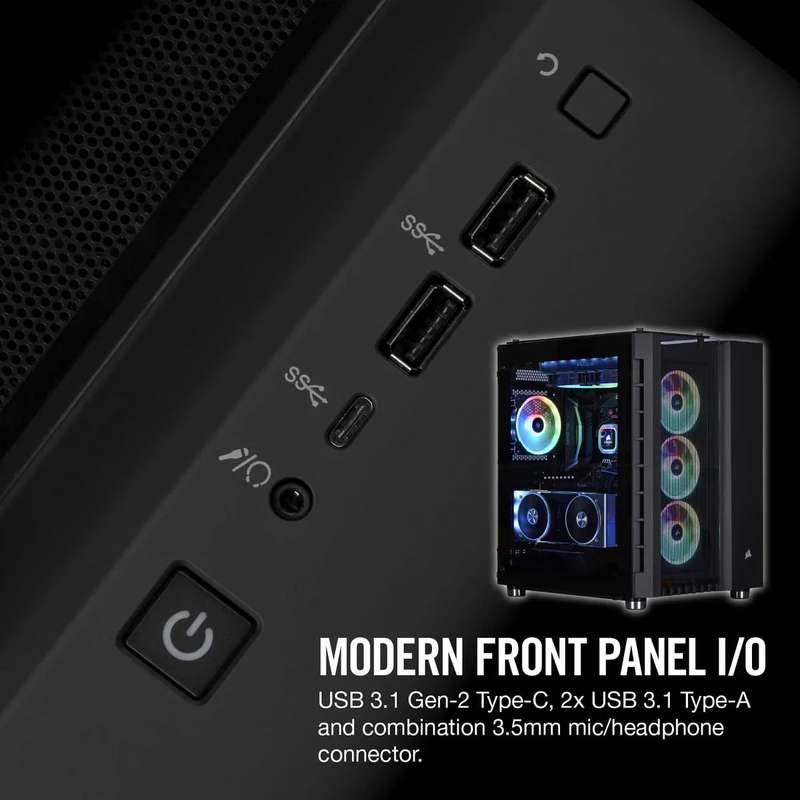 Corsair Crystal Series 680X RGB ATX High Airflow Tempered Glass Smart Case Black