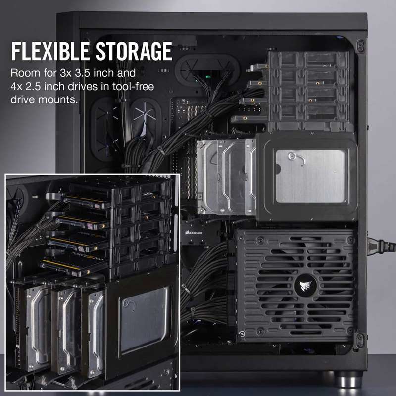 Corsair Crystal Series 680X RGB ATX High Airflow Tempered Glass Smart Case Black