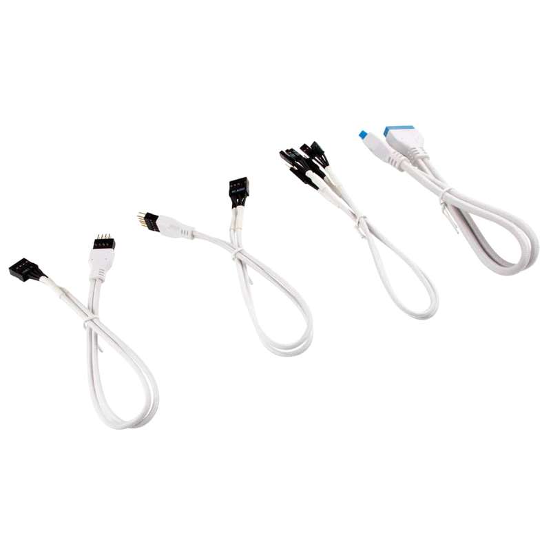 Corsair Premium Sleeved Front Panel Extension Kit 30cm White