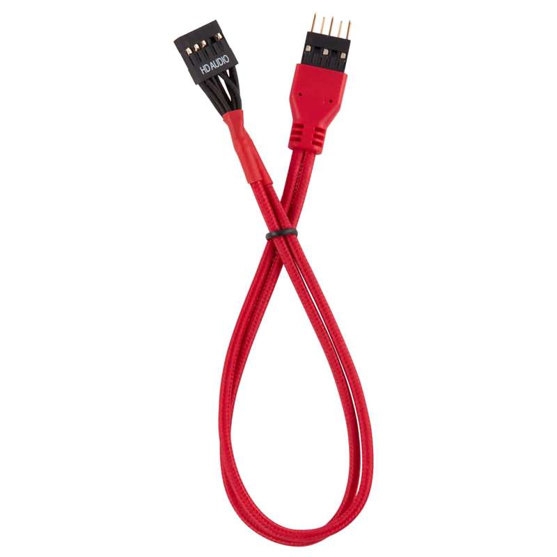 Corsair Premium Sleeved Front Panel Extension Kit 30cm Red