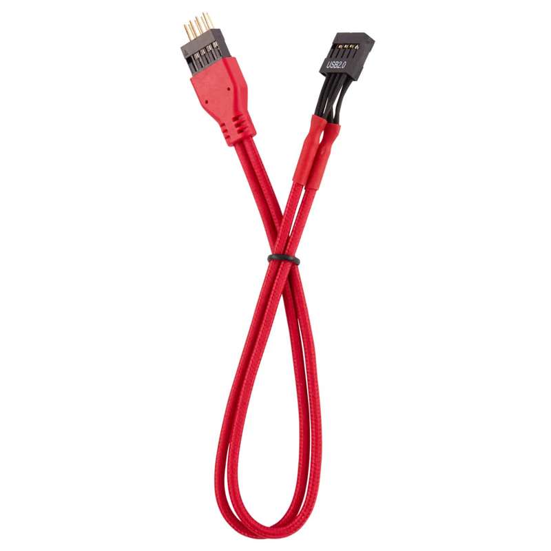 Corsair Premium Sleeved Front Panel Extension Kit 30cm Red