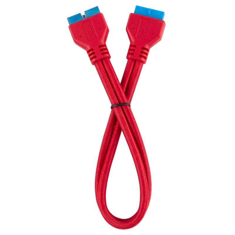 Corsair Premium Sleeved Front Panel Extension Kit 30cm Red