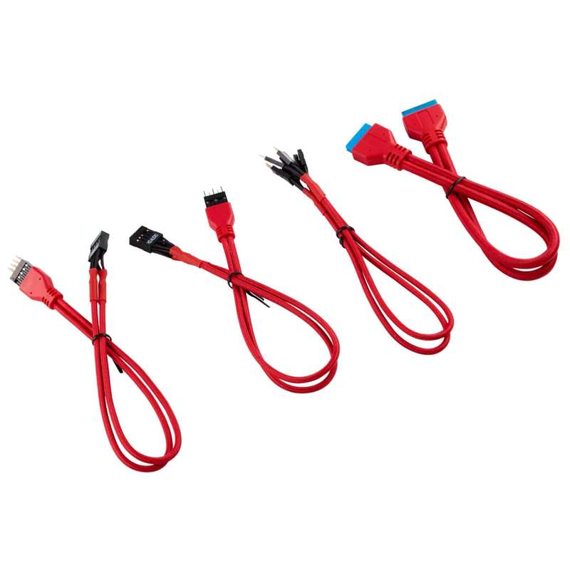 Corsair Premium Sleeved Front Panel Extension Kit 30cm Red