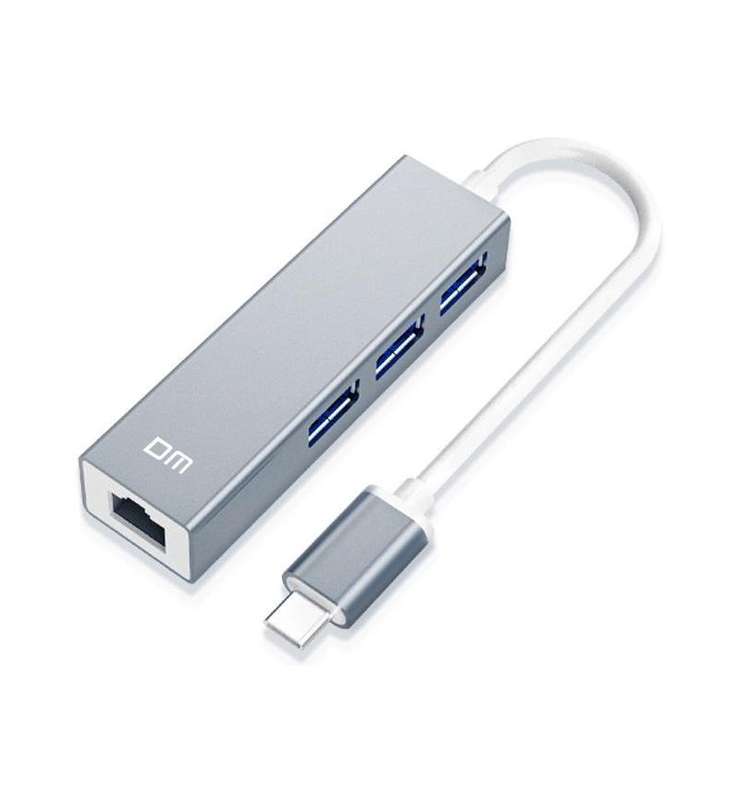 DM Type-C to 3 x USB3.0 + GIGLAN - CHB013
