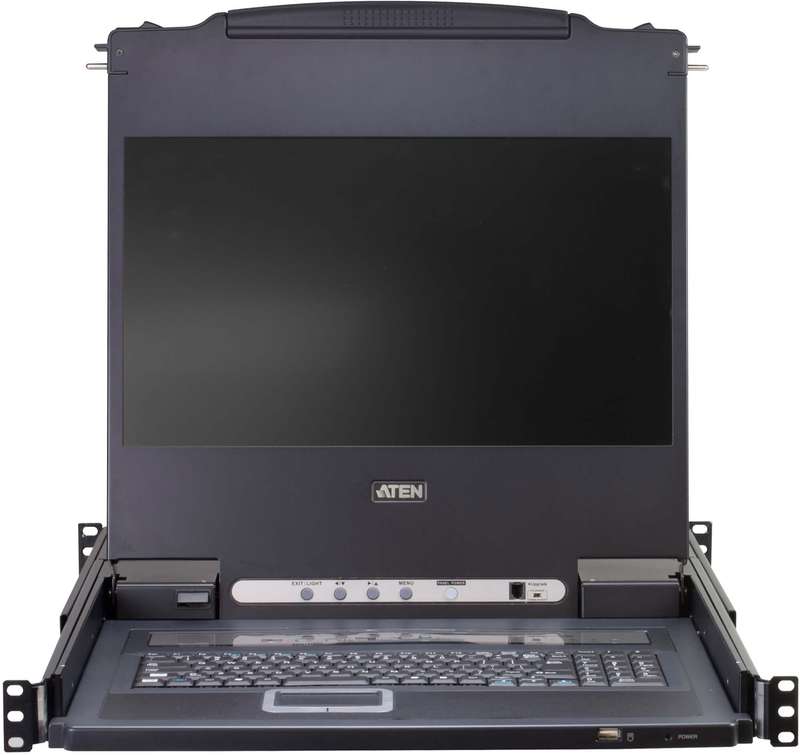 Aten 16 port 19 inch VGA LCD Integrated USB/PS2 combo KVM
