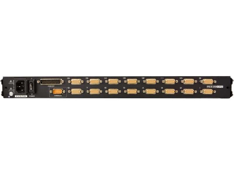 Aten 16 port 19 inch VGA LCD Integrated USB/PS2 combo KVM