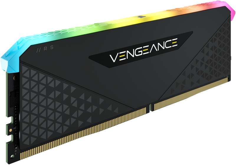 Corsair Vengeance RGB RS 16GB (1x16GB) DDR4-3200 C16 1.2V 288 pin Memory Black
