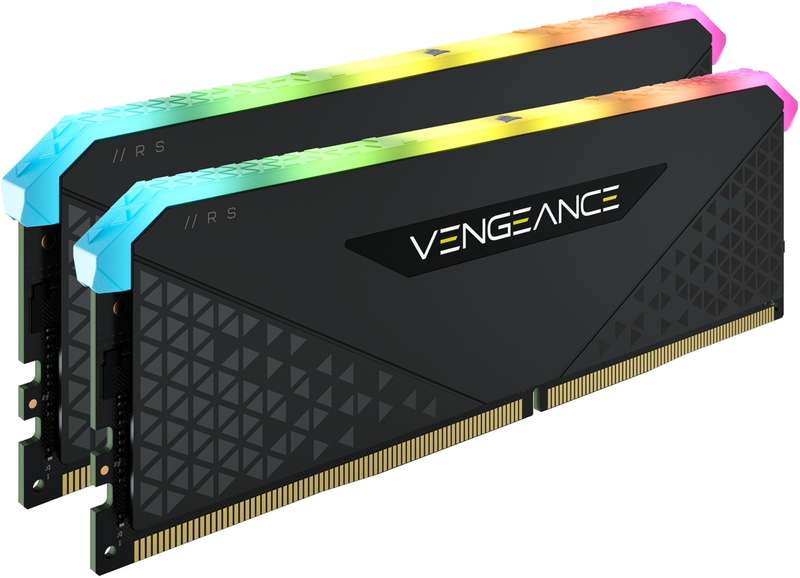 Corsair Vengeance RGB RS 32GB (2x16GB) DDR4-3600 C16 1.2V 288 pin Memory Black