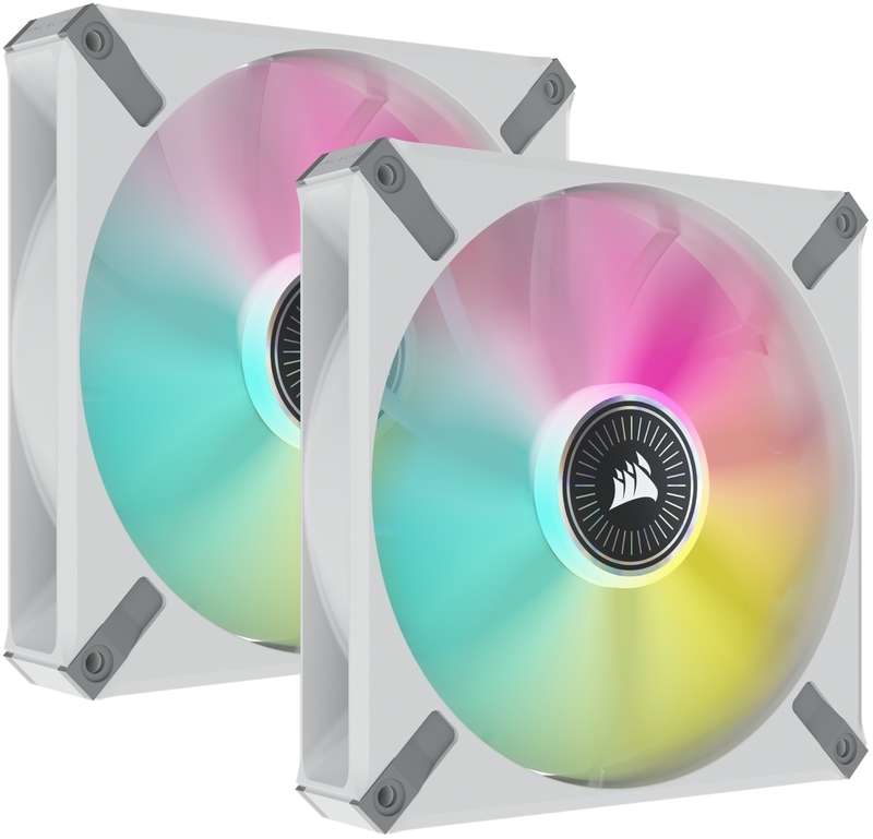 Corsair ML140 140mm PWM 400 - 2000 RPM Premium Magnetic Levitation Fan Dual Pack With Lighting No...