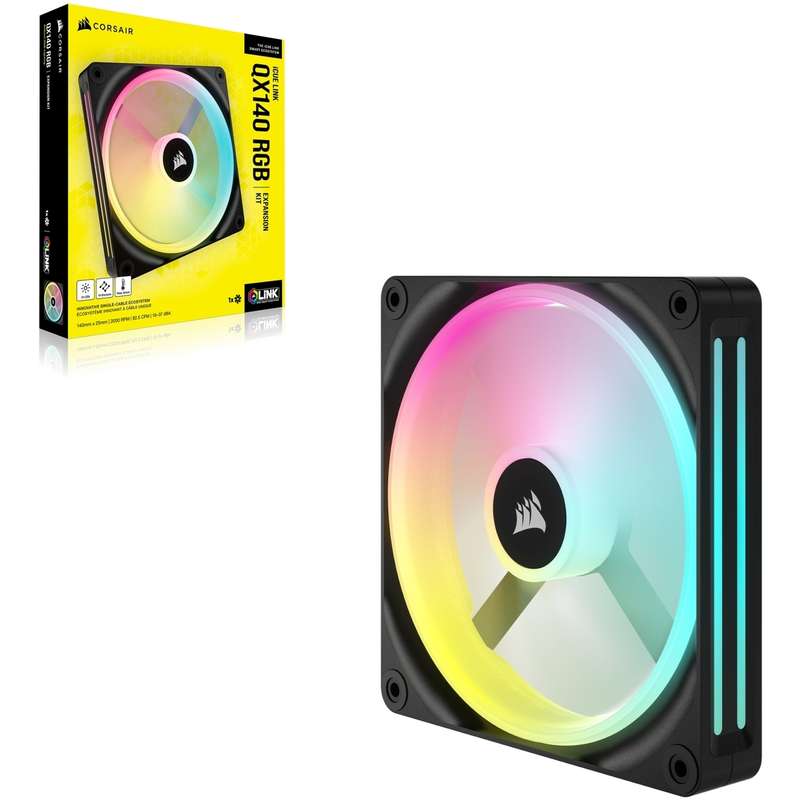 Corsair iCUE Link QX140 RGB 140mm PWM fan Expansion kit - Black