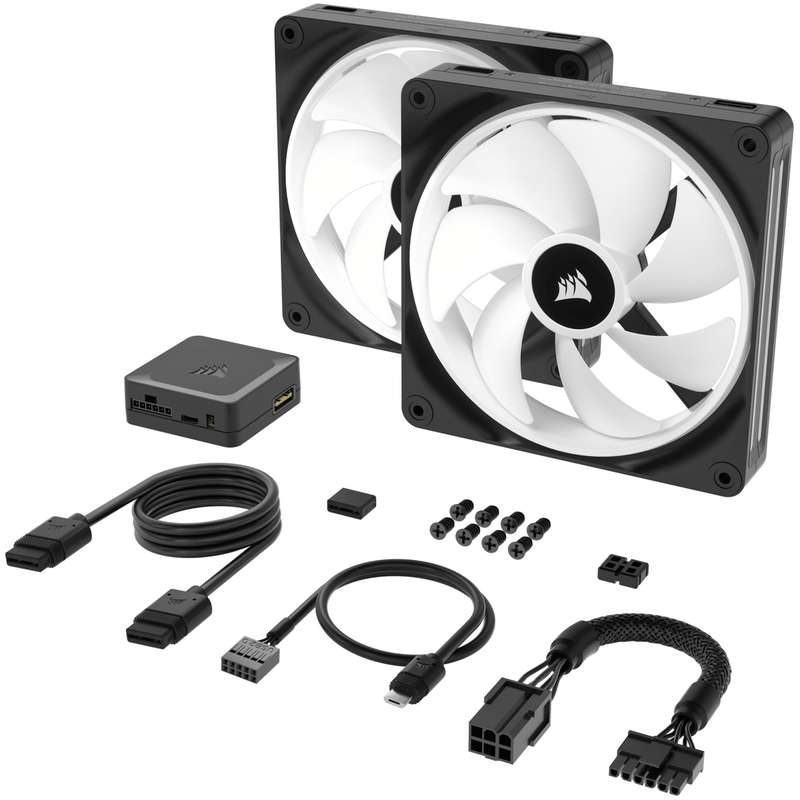 Corsair iCUE Link QX140 RGB 140mm PWM fans starter kit - Black