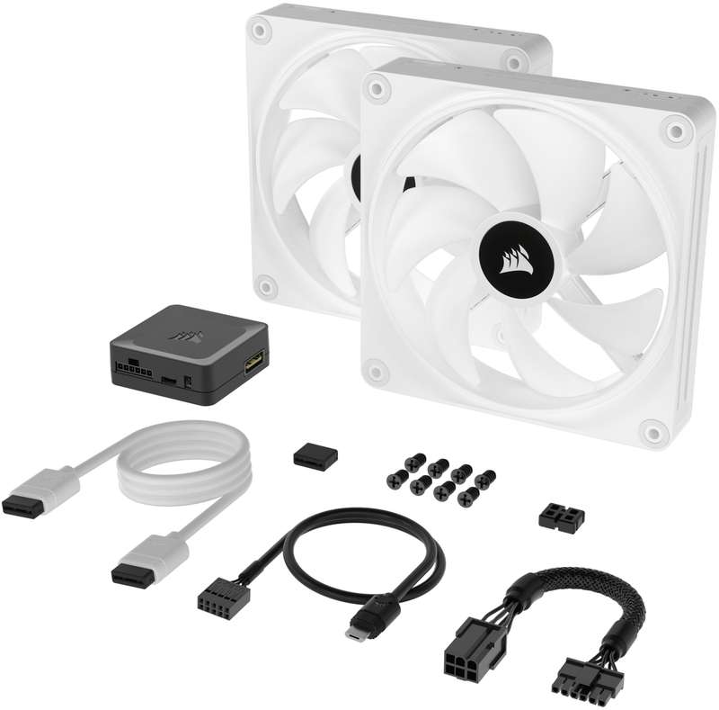 Corsair iCUE Link QX140 RGB 140mm PWM fans starter kit - White