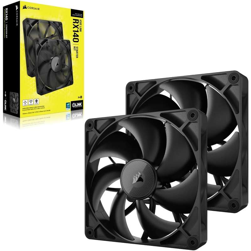 Corsair RX Series iCUE Link RX140 140mm PWM single fan Expansion - Dual Pack