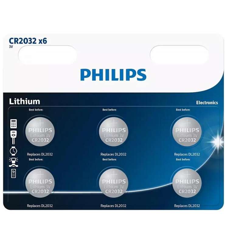 Philips CR2032 6 Pack - CR2032P6/73