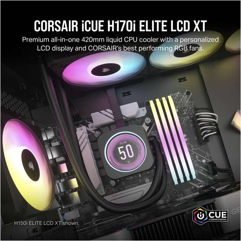 Corsair iCUE H170i Elite Capellix XT 420mm Liquid CPU Cooler - White