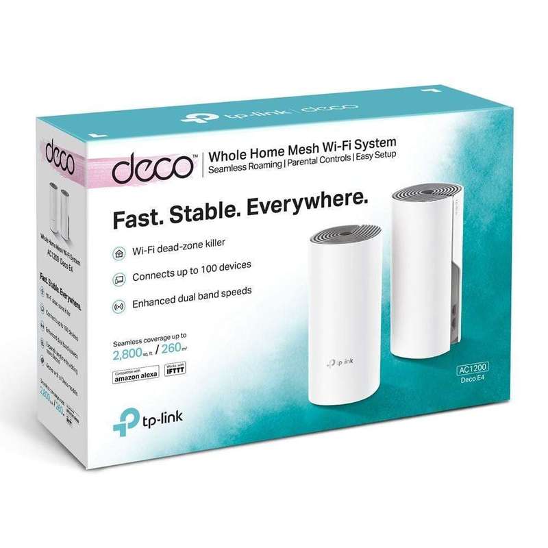 TP-Link Deco E4(2-Pack) AC1200 Whole-Home Mesh Wi-Fi System
