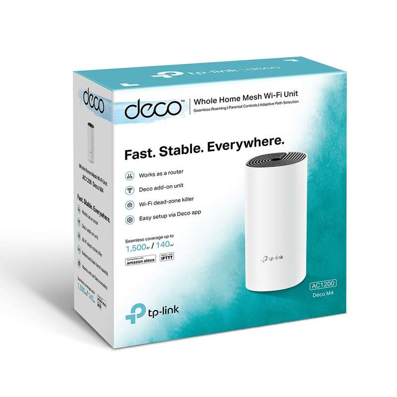 TP-Link Deco M4(1-Pack) AC1200 Whole-Home Mesh Wi-Fi System