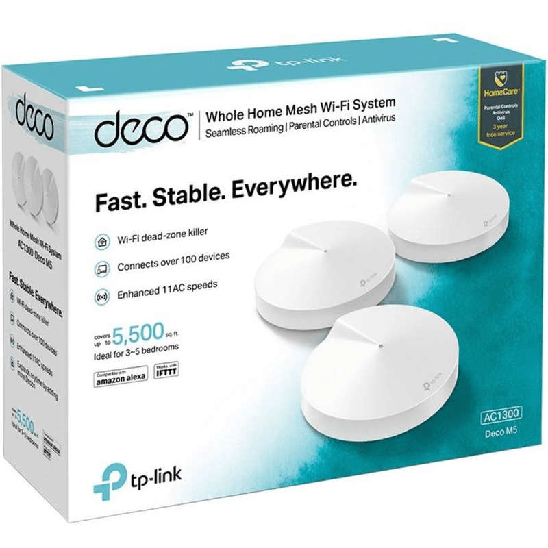 TP-Link Deco M5(3-pack) M5 AC1300 Whole Home Mesh Wi-Fi System