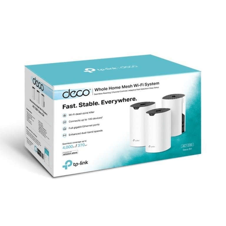 TP-Link Deco S4(3-pack) AC1200 Whole Home Mesh Wi-Fi System - DECO-S4-3-PACK