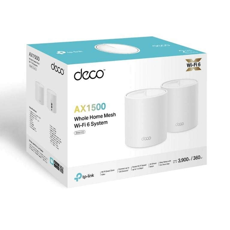 TP-Link Deco X10(2-Pack) AX1500 Whole-Home Mesh Wi-Fi 6 System(Tri-Band)