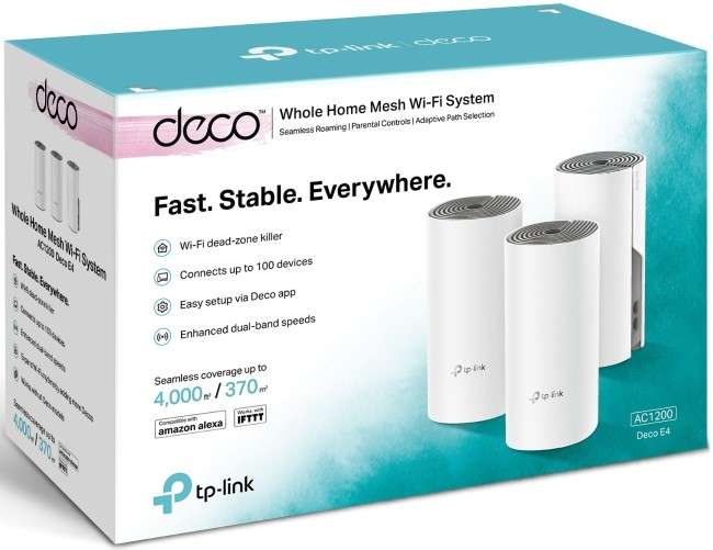 TP-Link Deco E4(3-pack) AC1200 Whole Home Mesh Wi-Fi System - DECO_E4_3-PACK