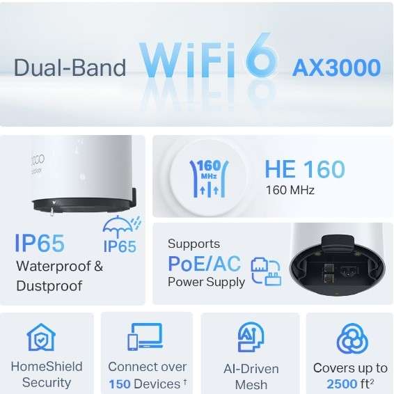 TP-LINK AX3000 Outdoor/Indoor Mesh Wi-Fi