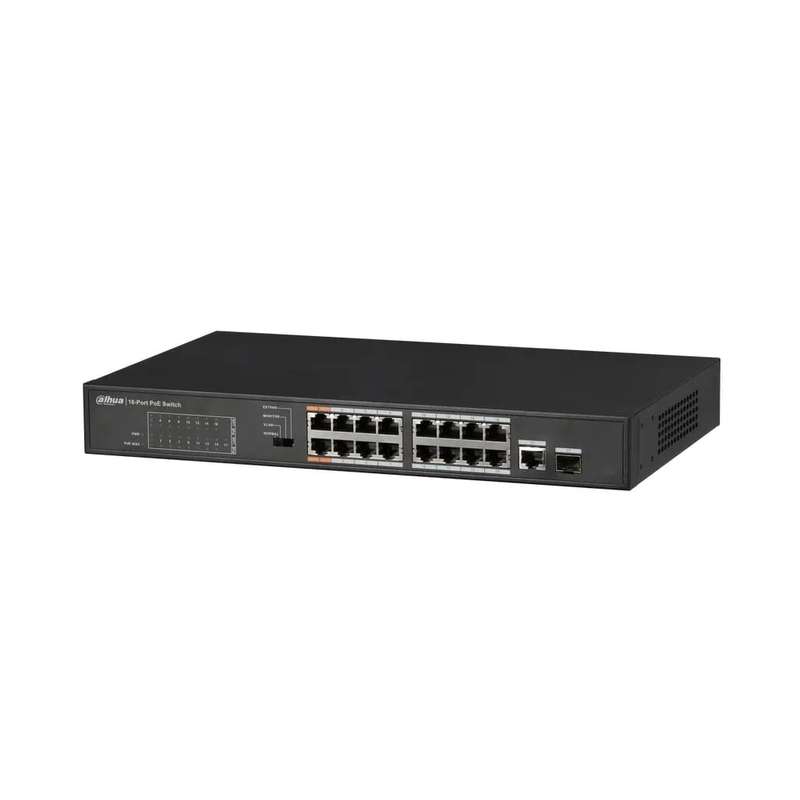 Dahua 16 X 10/100mbps POE RJ45 1 X Gigabit Combo (RJ45/SFP)