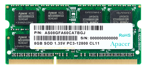 Apacer DDR3 8GB 1600 MHz SO-DIMM Memory