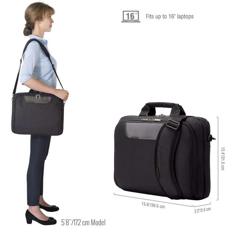 Everki EKB407NCH Advance 16 Inch Notebook Briefcase Bag