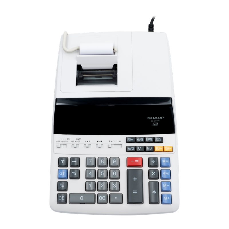 Sharp EL-2607V Premium Fast Printer Calculator AC Powered