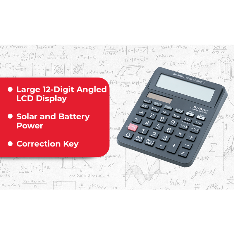 Sharp EL-CC12D Desk Calculator - CheckCorrect Tax