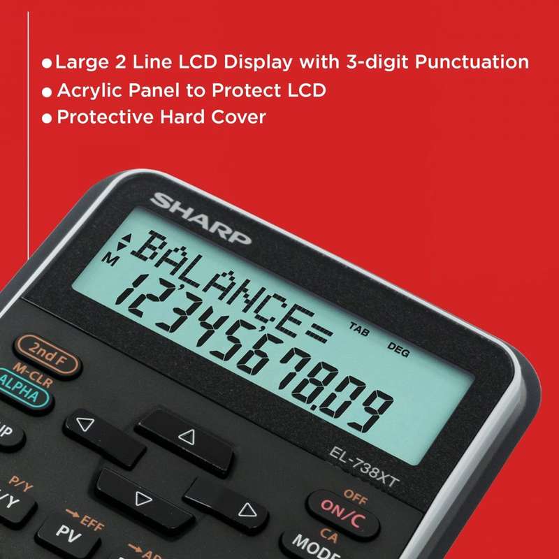 Sharp EL-738 XTB Advanced Financial Calculator