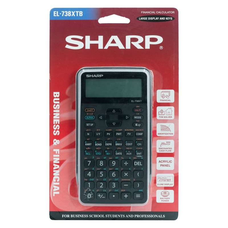 Sharp EL-738 XTB Advanced Financial Calculator