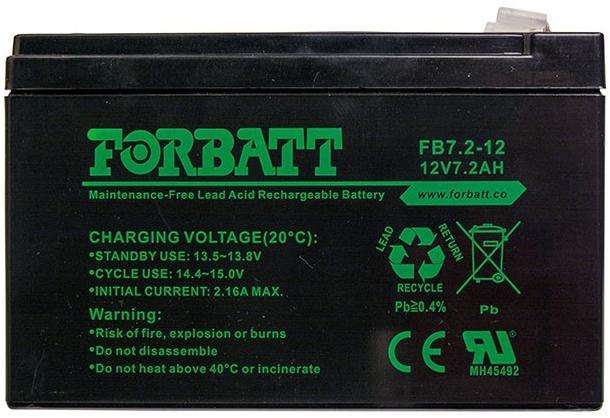 Forbatt 12V 7Ah sealed Lead acid battery