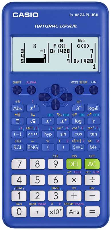 Casio FX-82ZA Plus II Scientific Calculator - Blue