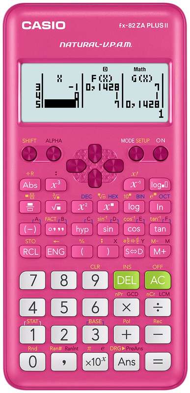 Casio FX-82ZA Plus II Scientific Calculator - Pink