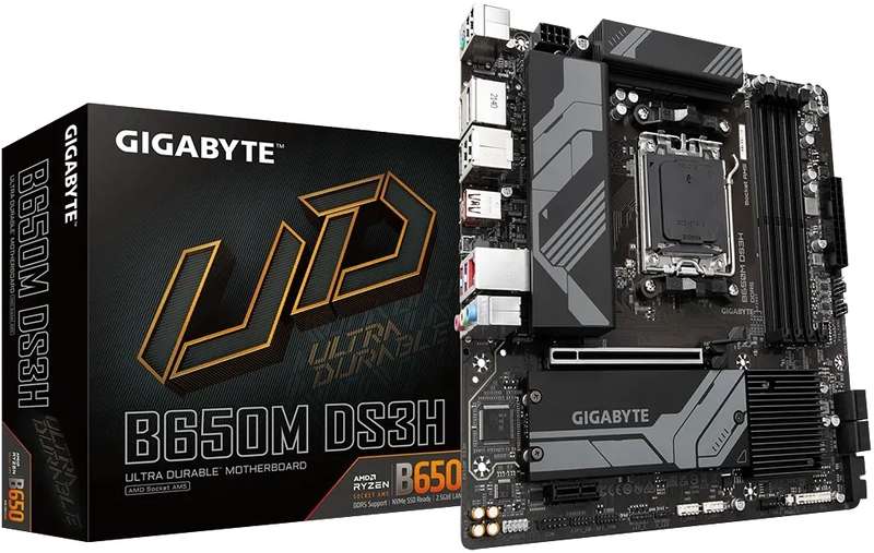 Gigabyte B650M DS3H AMD Ryzen 7000 Series Socket AM5 mATX Motherboard