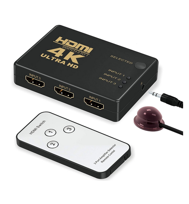 3 Port HDMI Switch with IR
