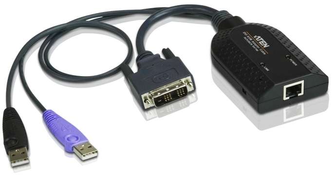 Aten KA7166 USB DVI Virtual Media KVM Adapter with Smart Card Support