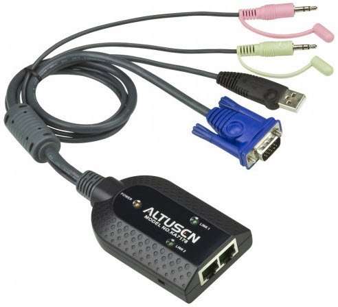 Aten KA7178 USB VGA/Audio Virtual Media KVM Adapter with Dual Output