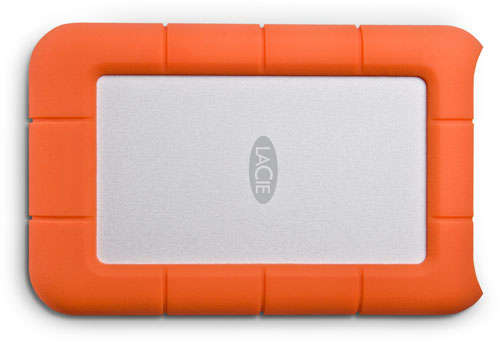 Seagate LaCie Rugged Mini series 2TB USB 3.0 External Hard Drive Orange/Silver