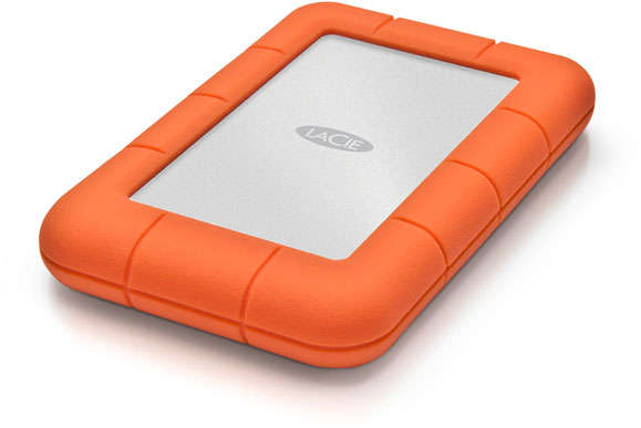 Seagate LaCie Rugged Mini series 2TB USB 3.0 External Hard Drive Orange/Silver