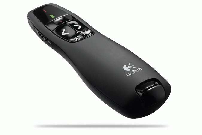 Logitech Wireless Presenter R400 Red Laser Pointer  Up to 15 metre (2.4GHz) range  storable plug ...