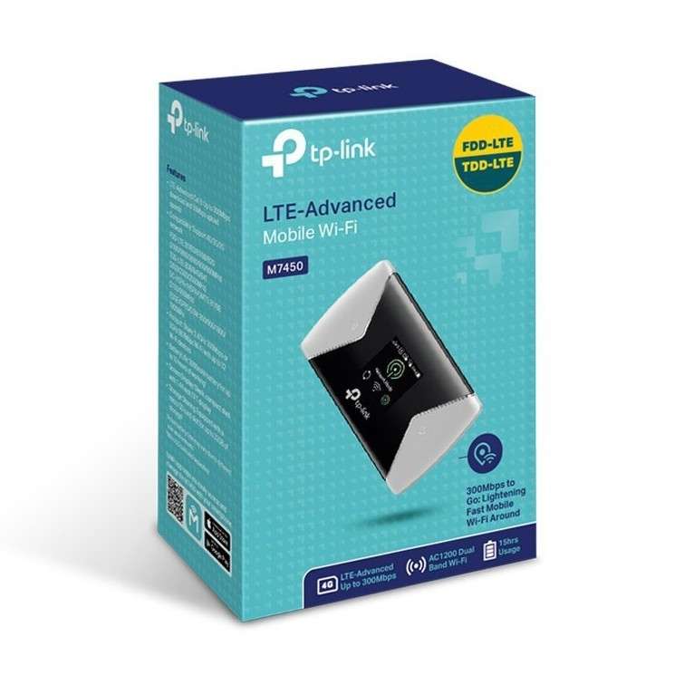 TP-Link TL-M7450 300Mbps LTE-Advanced CAT6 Mobile Wi-Fi Portable Router