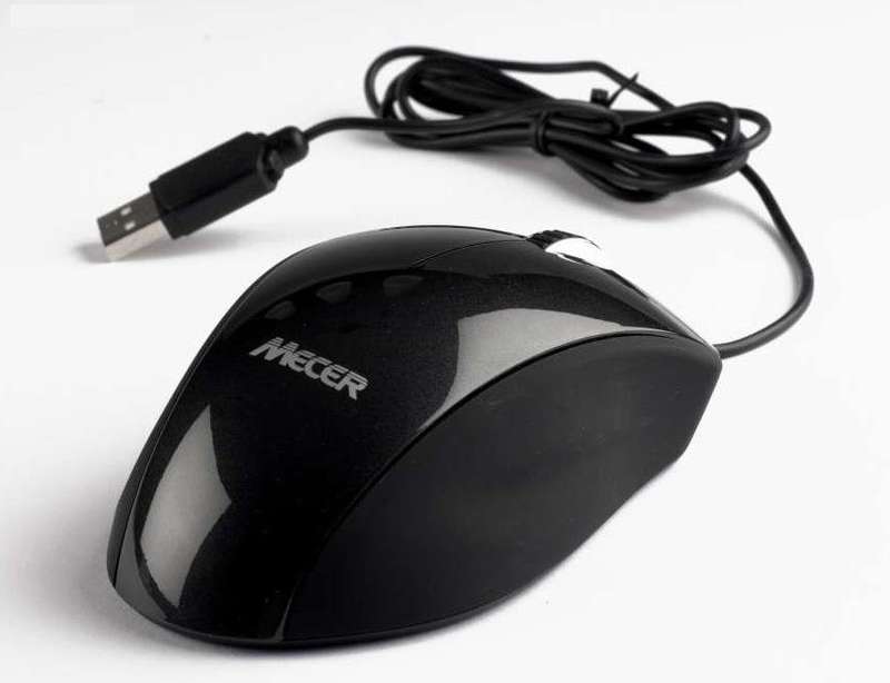 MECER BLACK USB OPTICAL WHEEL MOUSE