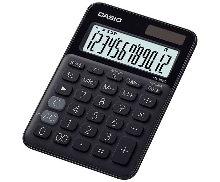 Casio MS-20UC-BK-S-EC Desktop Calculator Black